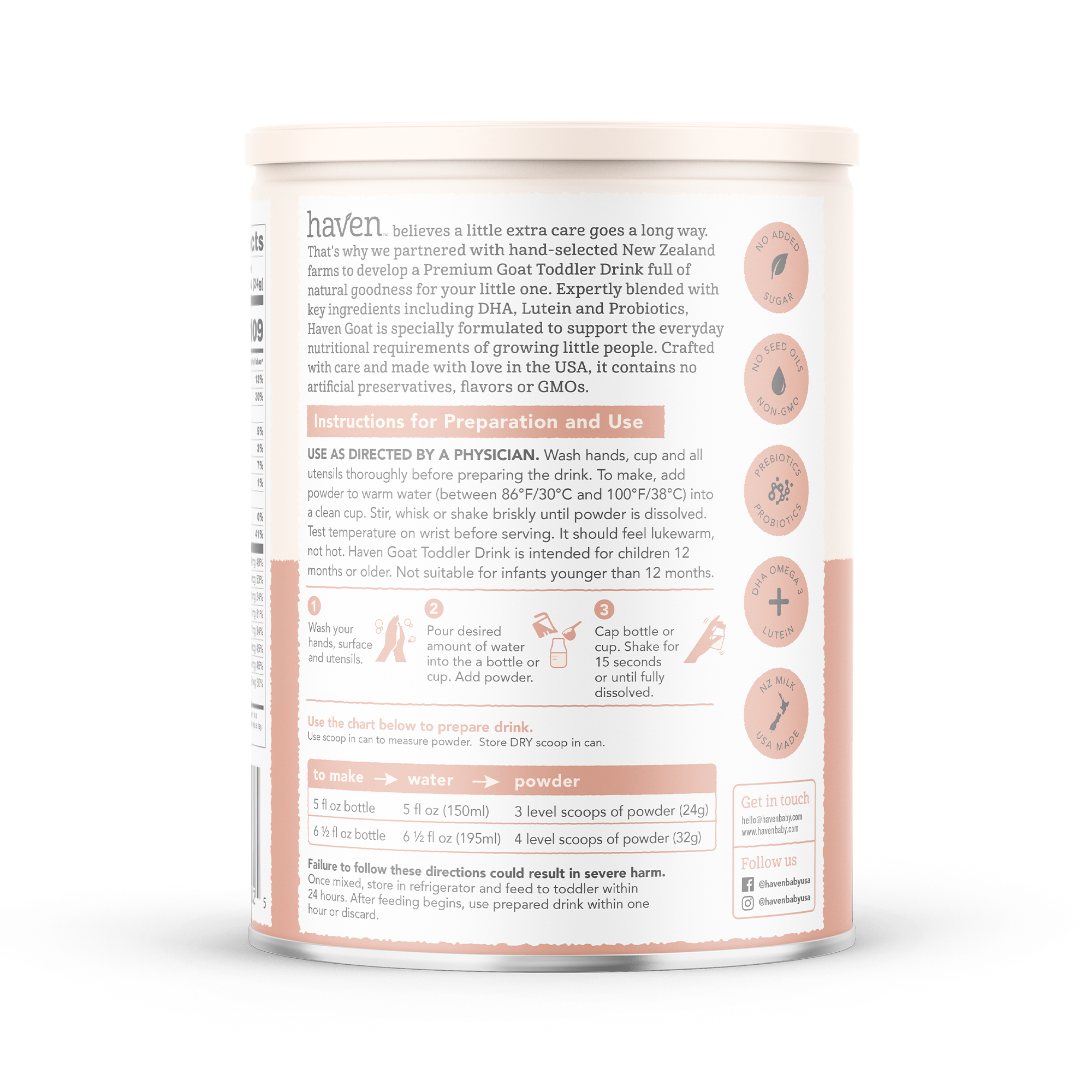 Haven Goat Toddler Formula