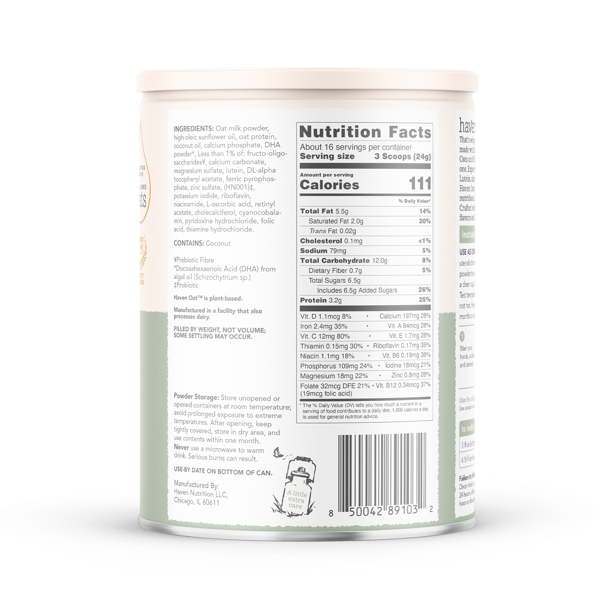 Haven Oat Toddler Formula